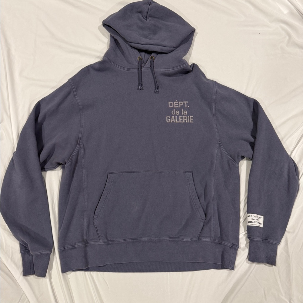 Gallery Dept Washed Navy French Logo Hoodie